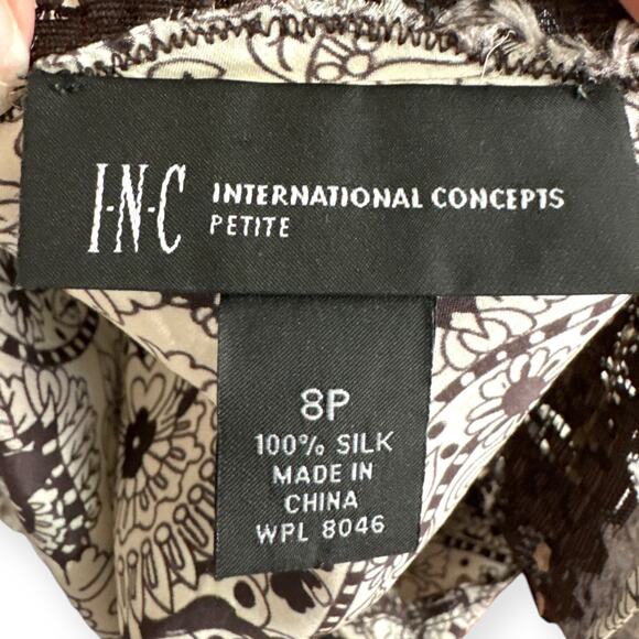INC International Concepts 100% Silk Floral Lace Trimmed Camisole Women's 8P - Picture 9 of 9